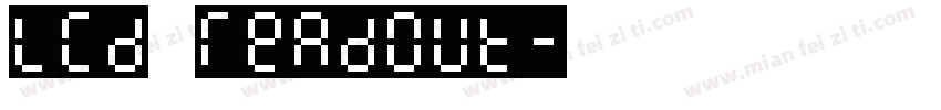 Lcd Readout字体转换